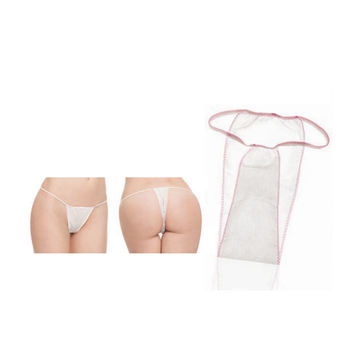 Tanga donna in TNT bianco - 100pz